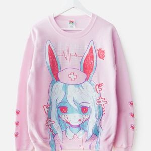 Nurse bunny girl sweater